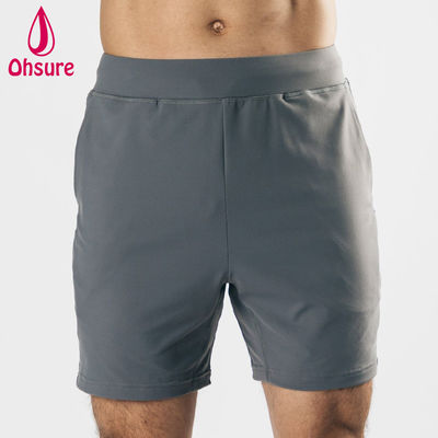 OEM Customized Logo Design Lightweight Material Four-way Stretch Deep Front Pockets Men Sport Shorts Gym Training Shorts