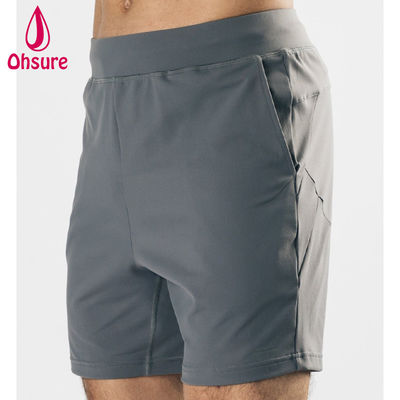 OEM Customized Logo Design Lightweight Material Four-way Stretch Deep Front Pockets Men Sport Shorts Gym Training Shorts
