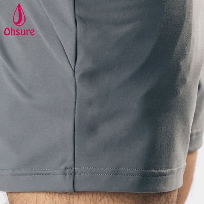 OEM Customized Logo Design Lightweight Material Four-way Stretch Deep Front Pockets Men Sport Shorts Gym Training Shorts