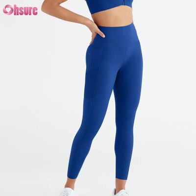 High  Waist High Elastic Workout  Sports Leggings Running Solid for Women