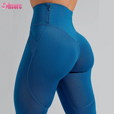 Wholesale Nylon Spandex High Waist Gym Yoga Pants Butt Lift Workout Tight Fitness Leggings with Elastic
