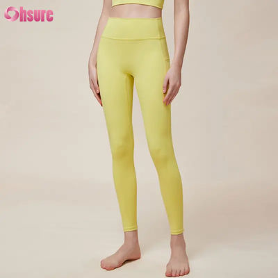 Women's High Quality Quick Dry Yoga Pants New Fashion Solid Pattern Gym Leggings for Fitness Workout