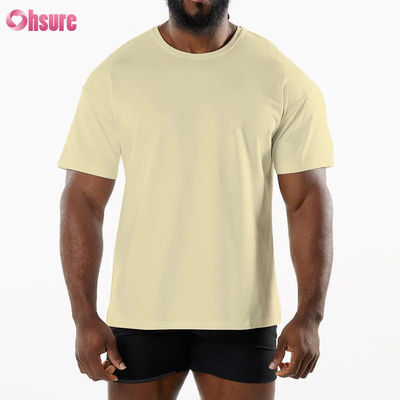 Men Sports New Arrival Crew Neck Breathable Sport T Shirt 95%Cotton 5%Spandex Material Gym Quick Dry T Shirt for Men