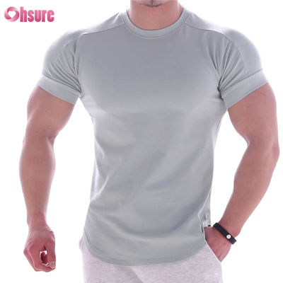 Men's Quick-Drying Sports T-Shirt Print Basketball Training Clothes with Stretch Short Sleeves for Running Fitness Gym Workouts