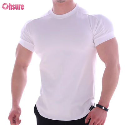 Men's Quick-Drying Sports T-Shirt Print Basketball Training Clothes with Stretch Short Sleeves for Running Fitness Gym Workouts