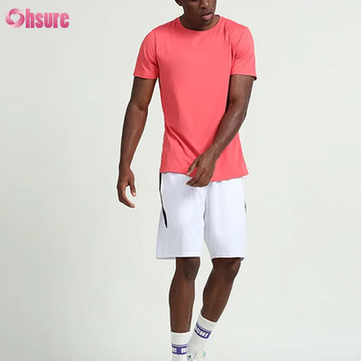 Custom Training Wear Summer Solid Color Short Sleeved Men's T-shirts Running Fitness Outdoor Basketball Sportswear for Men