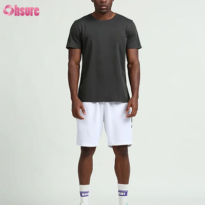 Custom Training Wear Summer Solid Color Short Sleeved Men's T-shirts Running Fitness Outdoor Basketball Sportswear for Men