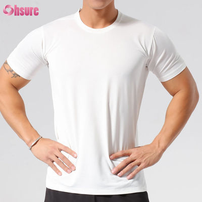 Wholesale Slim Fit Quick-dry High Quality Custom Screen Printing Short Sleeve Round Neck  Blank Sport Workout T Shirts for Men