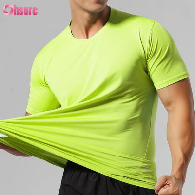 Wholesale Slim Fit Quick-dry High Quality Custom Screen Printing Short Sleeve Round Neck  Blank Sport Workout T Shirts for Men