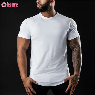 Wholesale New Style Men's Quick Dry Fitness Sports T-Shirts Casual Bodybuilding Custom Logo Clothing Knitted Fabric Print