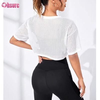 OEM Factory Price Summer Light Weight Outdoor Workout Mesh tank Top for Women