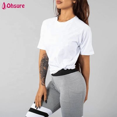 White Tee Shirt Breathable Cotton Spandex Loose Fit Workout Gym Wear Custom Sports T Shirts Top Quality Blank Girl Women Casual