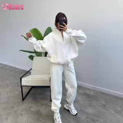 Winter Women's Cardigan Sweater Set Turtleneck Yoga Sports Comfortable Warm Trousers Outdoor Leisure Fitness Set