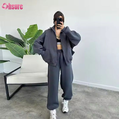 Winter Women's Cardigan Sweater Set Turtleneck Yoga Sports Comfortable Warm Trousers Outdoor Leisure Fitness Set