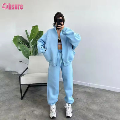 Winter Women's Cardigan Sweater Set Turtleneck Yoga Sports Comfortable Warm Trousers Outdoor Leisure Fitness Set