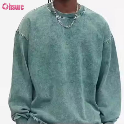 Customized Autumn Winter 400G Polyester / Cotton Circle Breathable Fitness Hoodie for Men O-Neck Anti-Shrink Used for Washing