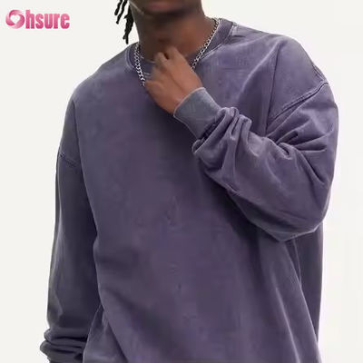 Customized Autumn Winter 400G Polyester / Cotton Circle Breathable Fitness Hoodie for Men O-Neck Anti-Shrink Used for Washing