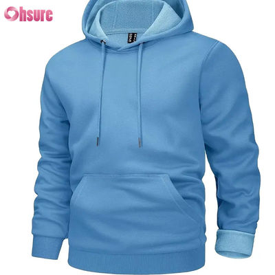 Men Active Hoodies Fleece Lined Sweatshirts Casual Athletic Workout Pullover With Pocket Blank Hoodie High Quality Woven 1 P
