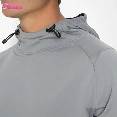 Wholesale Custom Puff Printing Pullover Hoodie for Men Athletic Fit Crossover Sweatshirt for Winter