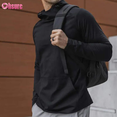 Wholesale Custom Puff Printing Pullover Hoodie for Men Athletic Fit Crossover Sweatshirt for Winter
