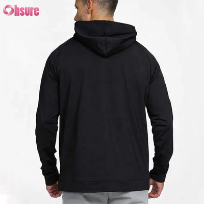 Wholesale Custom Puff Printing Pullover Hoodie for Men Athletic Fit Crossover Sweatshirt for Winter
