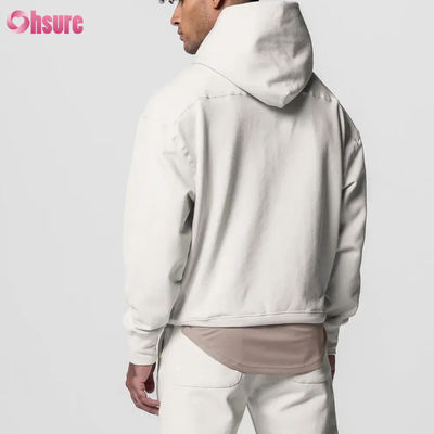 Hot Selling Men's Oversized Sports Hoodie 100% Cotton Basic Solid Long Sleeved Pullover Sweatshirt Pocket Winter Basic Jersey