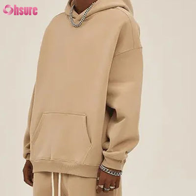 Fleece  Oversize Hoodies Casual Pullovers Tracksuit Men Hoodies Long Sleeve Crew Neck Cotton Jersey Fabric Winter Jacket for Men
