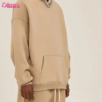 Fleece  Oversize Hoodies Casual Pullovers Tracksuit Men Hoodies Long Sleeve Crew Neck Cotton Jersey Fabric Winter Jacket for Men
