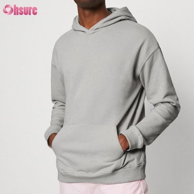 Wholesale Comfortable Regular Fit Solid Color Full Length Sleeve Casual Hoodie for Men