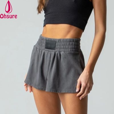 Boxing Women Shorts Sports Running Shorts Gym Shorts Custom Logo Cotton Terry Printed Knitted 100% Cotton Silk Screen Printing
