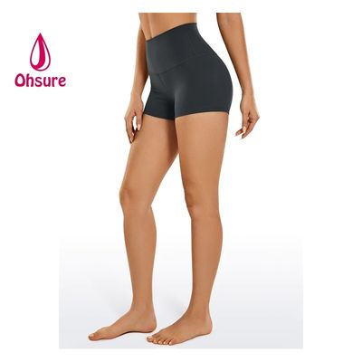 Wholesale Womens Fitness Sports Shorts Running Bike Shorts Hign Waist Yoga Activewear Shorts Custom Logo Solid Casual Knitting