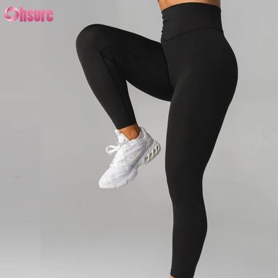 Great Style  High  Waist Workout Yoga Leggings Solid for Women Pants Custom Yoga Wear 220 Grams
