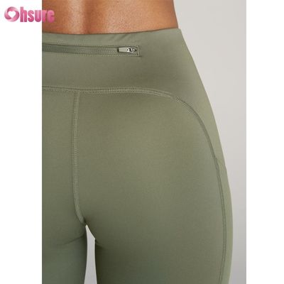 Textured Sports Leggings Fitness Yoga Sports Pants With Zipper Design Sports Yoga Leggings for Women