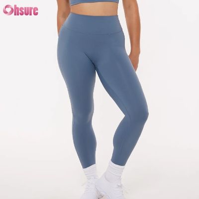 High Waist Polyester Full Length Compression Workout Training Leggings for Women