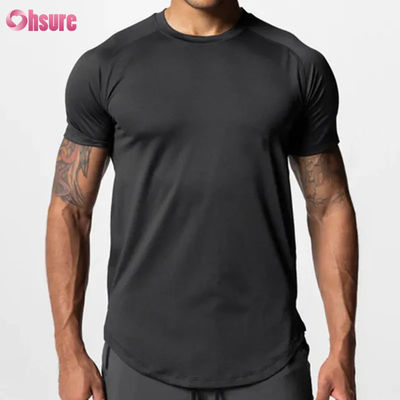 Size Men Gym Shirts Top Blank Silk Screen Printing Short Sleeve Quick Dry Cotton Crew Neck Oversized Sports T-shirts