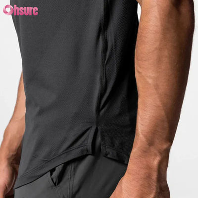 Size Men Gym Shirts Top Blank Silk Screen Printing Short Sleeve Quick Dry Cotton Crew Neck Oversized Sports T-shirts