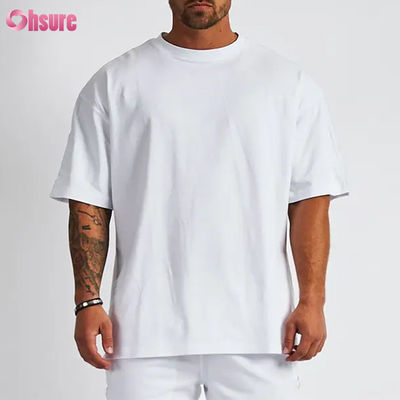 Size Men Gym Shirts Top Blank Silk Screen Printing Short Sleeve Quick Dry Cotton Crew Neck Oversized Sports T-shirts