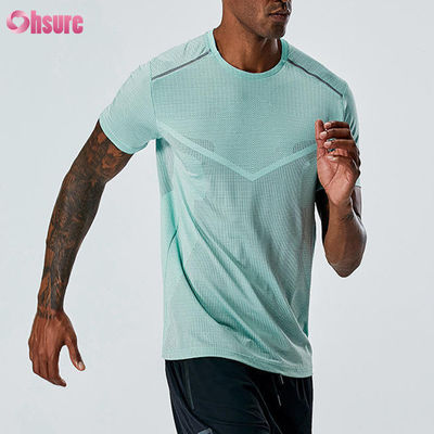 Top Quality Professional Men's Sports T-shirt Summer Breathable Fitness Wear Custom logo Fast Dry Polyester Athletic Tops