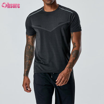 Top Quality Professional Men's Sports T-shirt Summer Breathable Fitness Wear Custom logo Fast Dry Polyester Athletic Tops