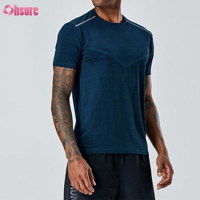 Top Quality Professional Men's Sports T-shirt Summer Breathable Fitness Wear Custom logo Fast Dry Polyester Athletic Tops