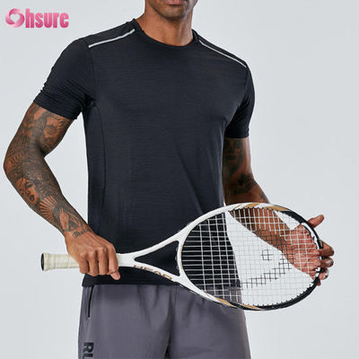 Top Quality Professional Men's Sports T-shirt Summer Breathable Fitness Wear Custom logo Fast Dry Polyester Athletic Tops