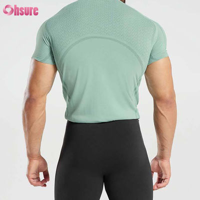 High Quality Polyester Cotton Quick Drying Fitted Muscle t Shirt for Men