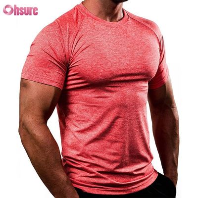 88% Polyester 12% Spandex 180/210GSM Printed Screen Fitness Gym Apparel Active Casual T-shirt for Men Sports Tops Wholesaler