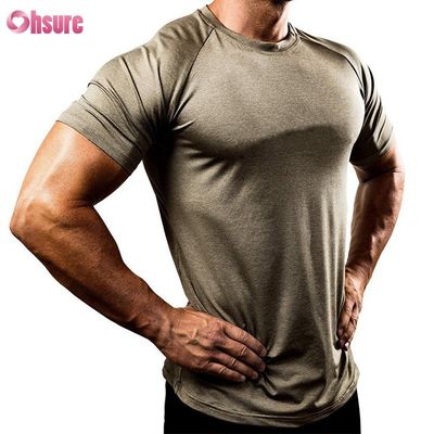 88% Polyester 12% Spandex 180/210GSM Printed Screen Fitness Gym Apparel Active Casual T-shirt for Men Sports Tops Wholesaler