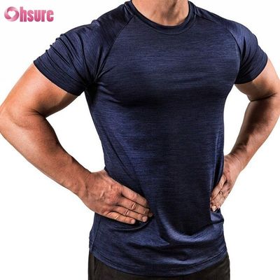 88% Polyester 12% Spandex 180/210GSM Printed Screen Fitness Gym Apparel Active Casual T-shirt for Men Sports Tops Wholesaler