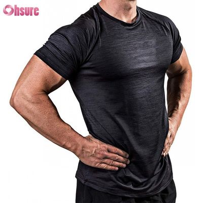 88% Polyester 12% Spandex 180/210GSM Printed Screen Fitness Gym Apparel Active Casual T-shirt for Men Sports Tops Wholesaler
