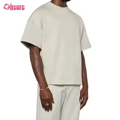 Custom Logo High Quality 260 GSM Heavy Weight Box Fit 100% Cotton Drop Shoulder Oversized Cropped Boxy T Shirts Sport