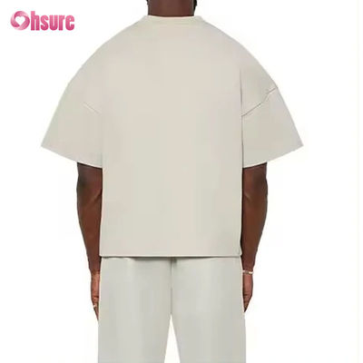 Custom Logo High Quality 260 GSM Heavy Weight Box Fit 100% Cotton Drop Shoulder Oversized Cropped Boxy T Shirts Sport