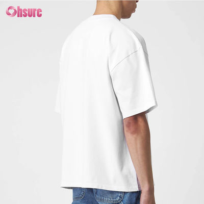 ODM 220 GSM 100 Cotton Plain Short Sleeve Oversized Mens Thick Tshirt Heavyweight Essentials Blank Custom Logo T-shirt Sport