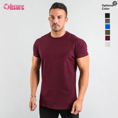 95%cotton 5% Spandex Custom Private logo Workout Wear Gym Clothing Fitness Apparel Plain Blank Men T-shirt Sport